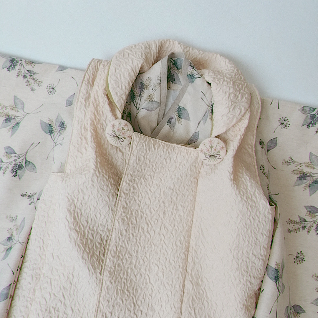 3歳 男の子 七五三着物&リバーシブル被布「北欧ボタニカル」