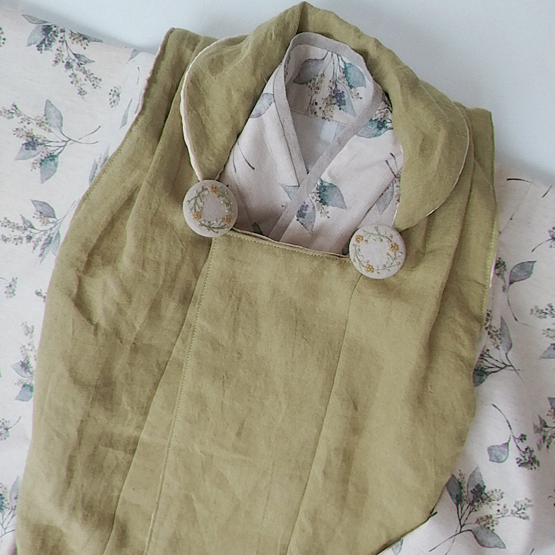 3歳 男の子 七五三着物&リバーシブル被布「北欧ボタニカル」