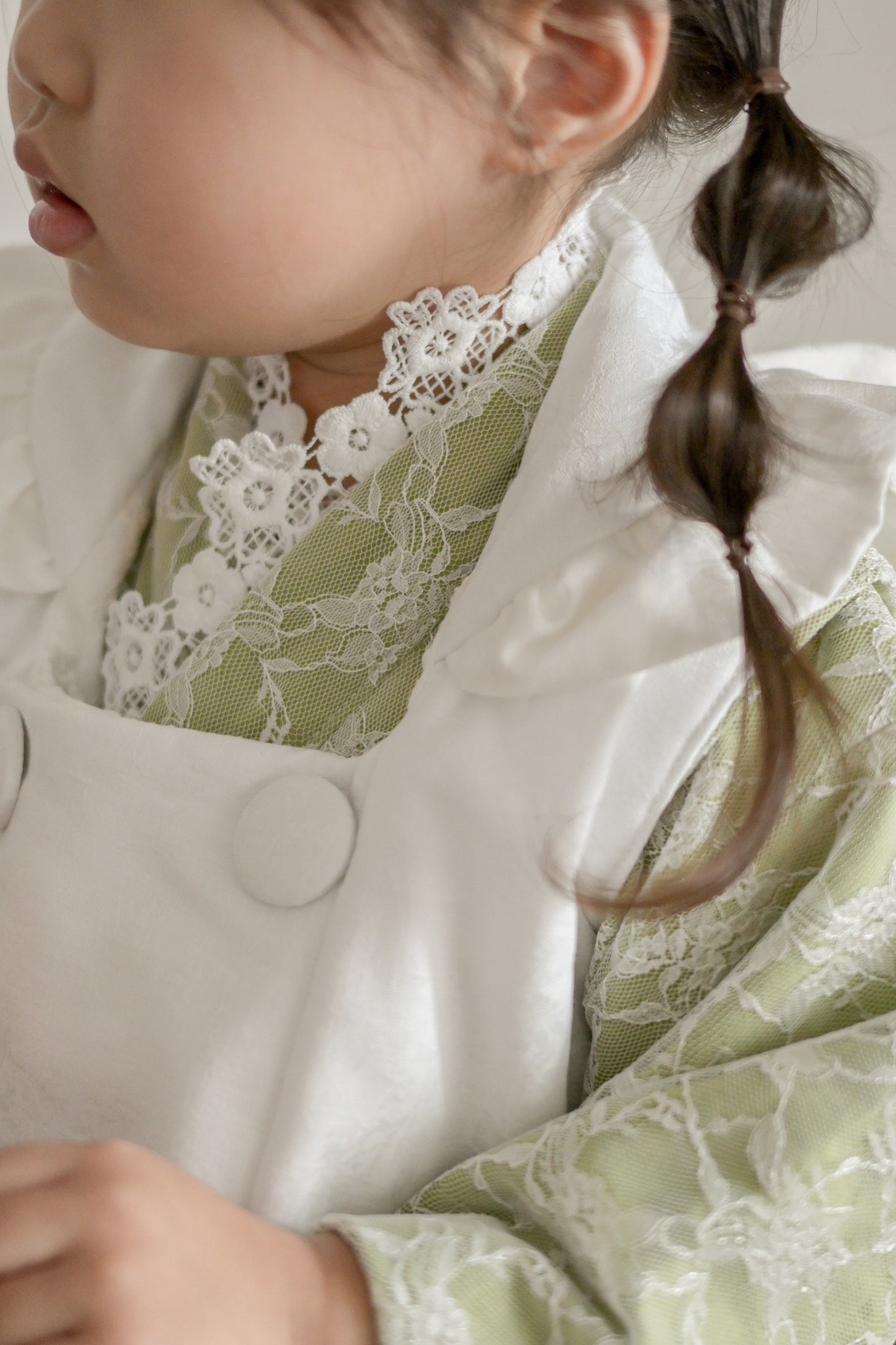 3歳 女の子 七五三着物&リバーシブル被布「Whiteレース」