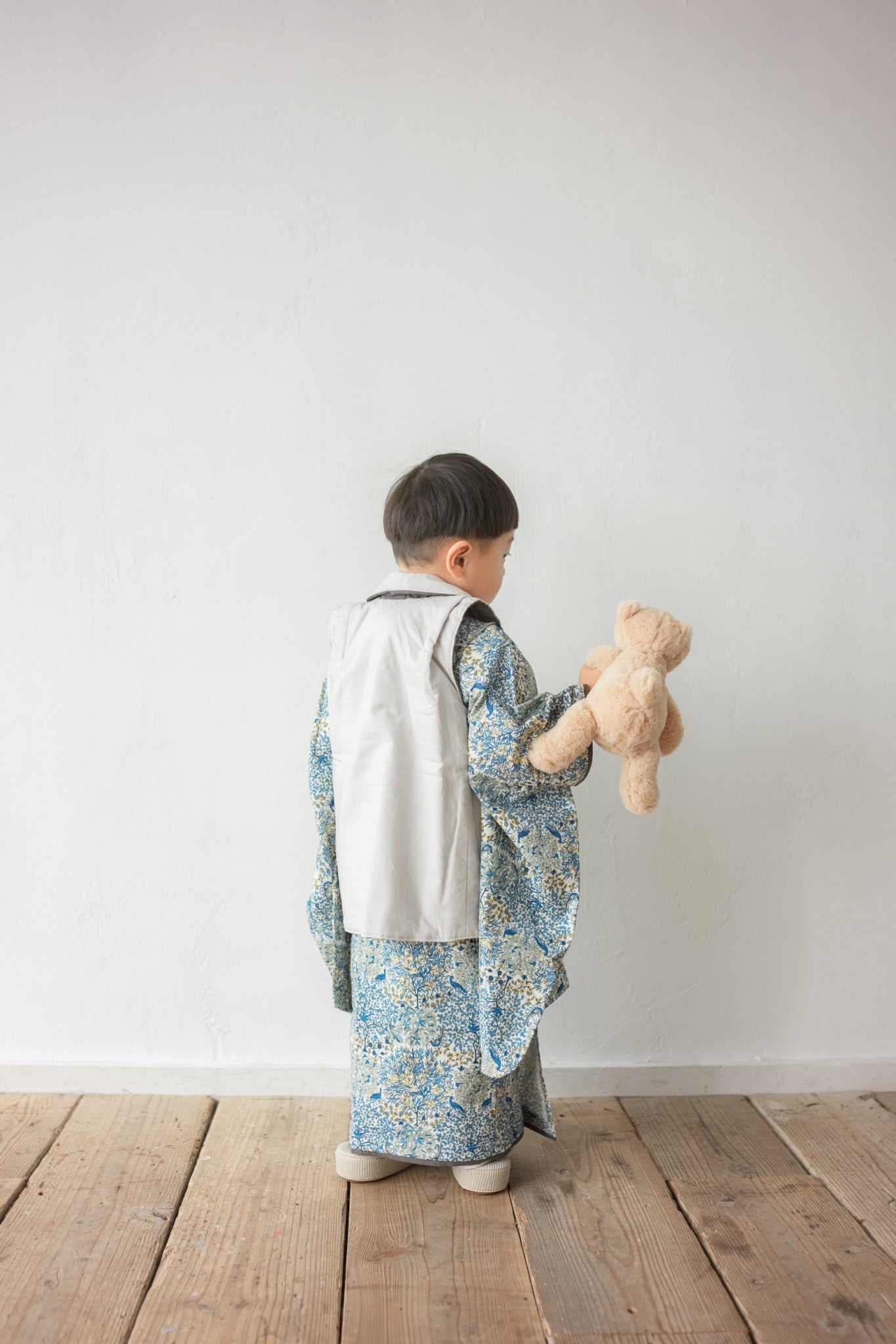 3歳 男の子 レンタル着物「10泊11日」753(Blueリバティ)