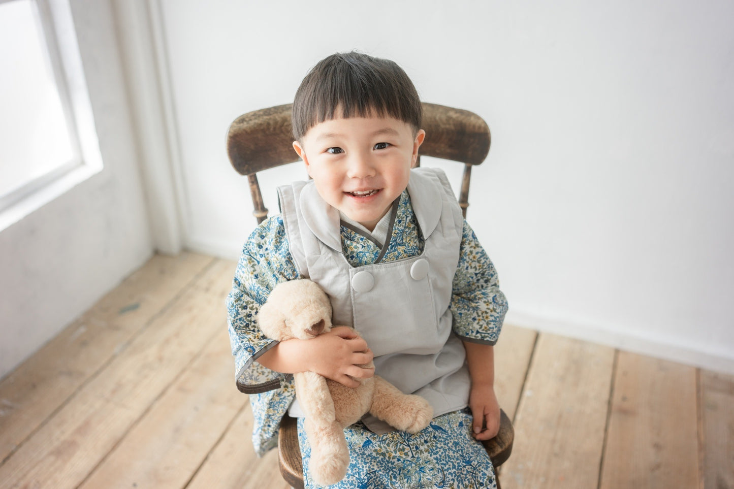 3歳 男の子 レンタル着物「10泊11日」753(Blueリバティ)