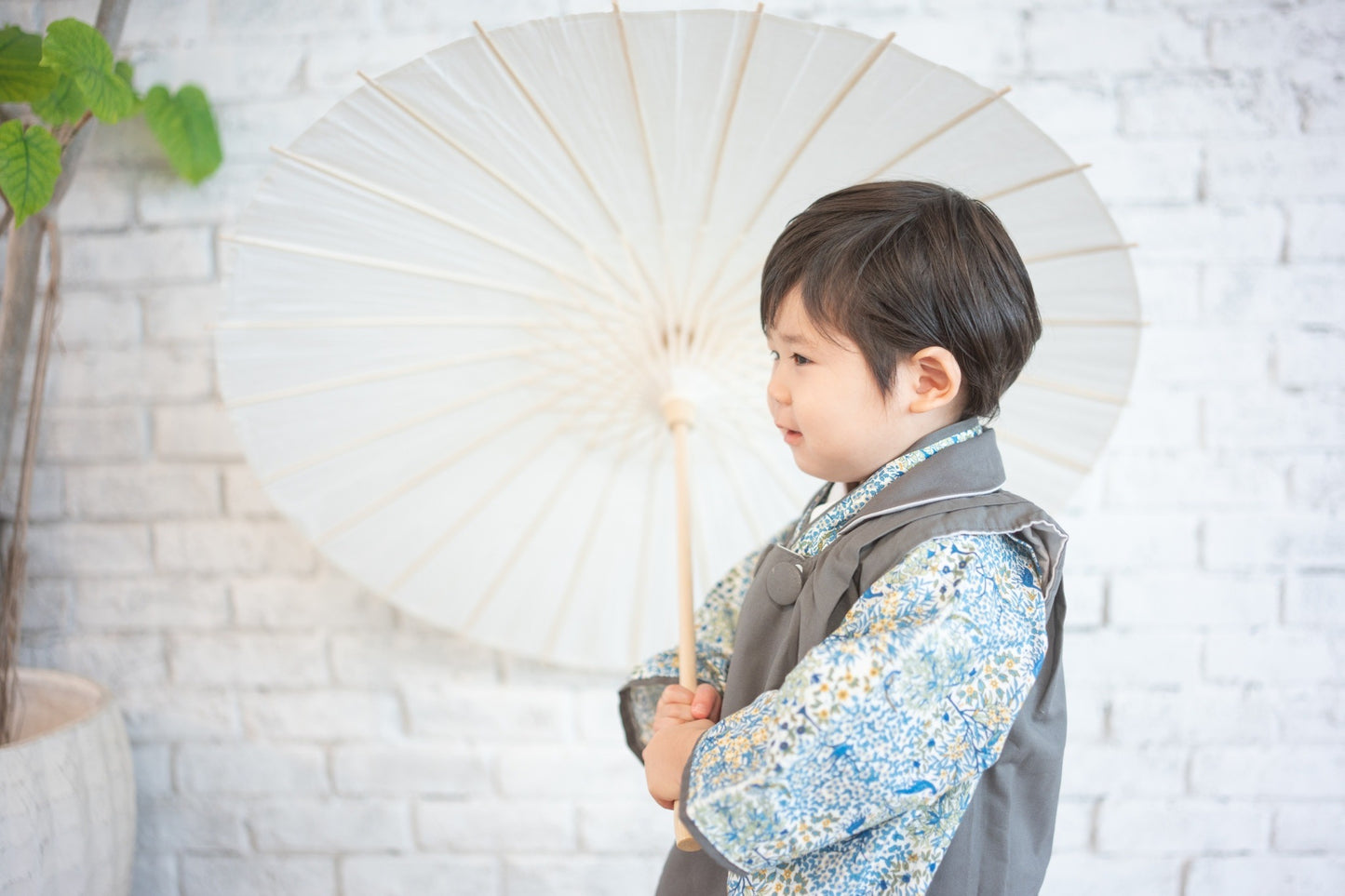 3歳 男の子 レンタル着物「10泊11日」753(Blueリバティ)