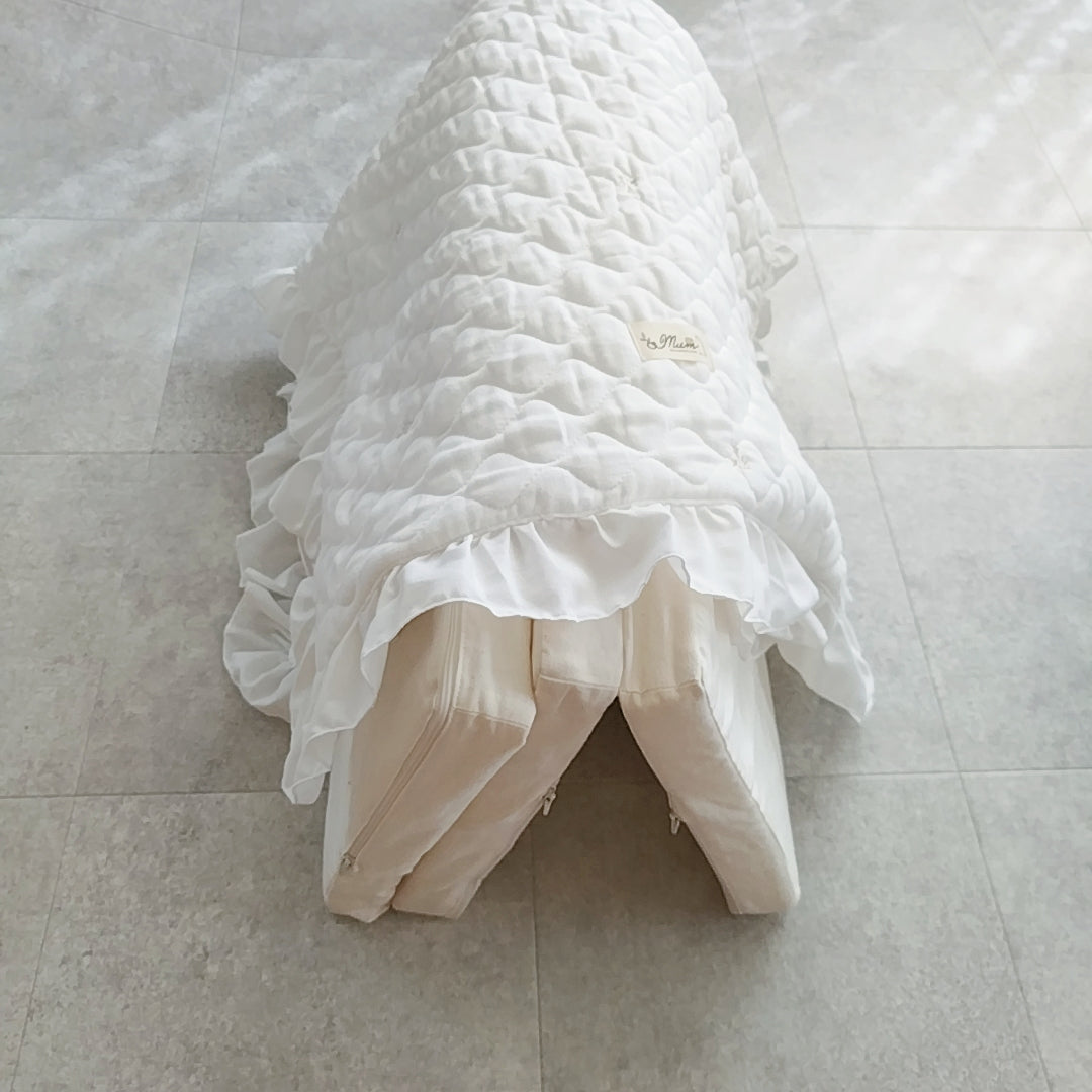 天然素材 キルトガーゼ ベビー布団 折りたたみ コンパクト 出産 里帰り 持ち運び ピクニック 保育園(布団単品)