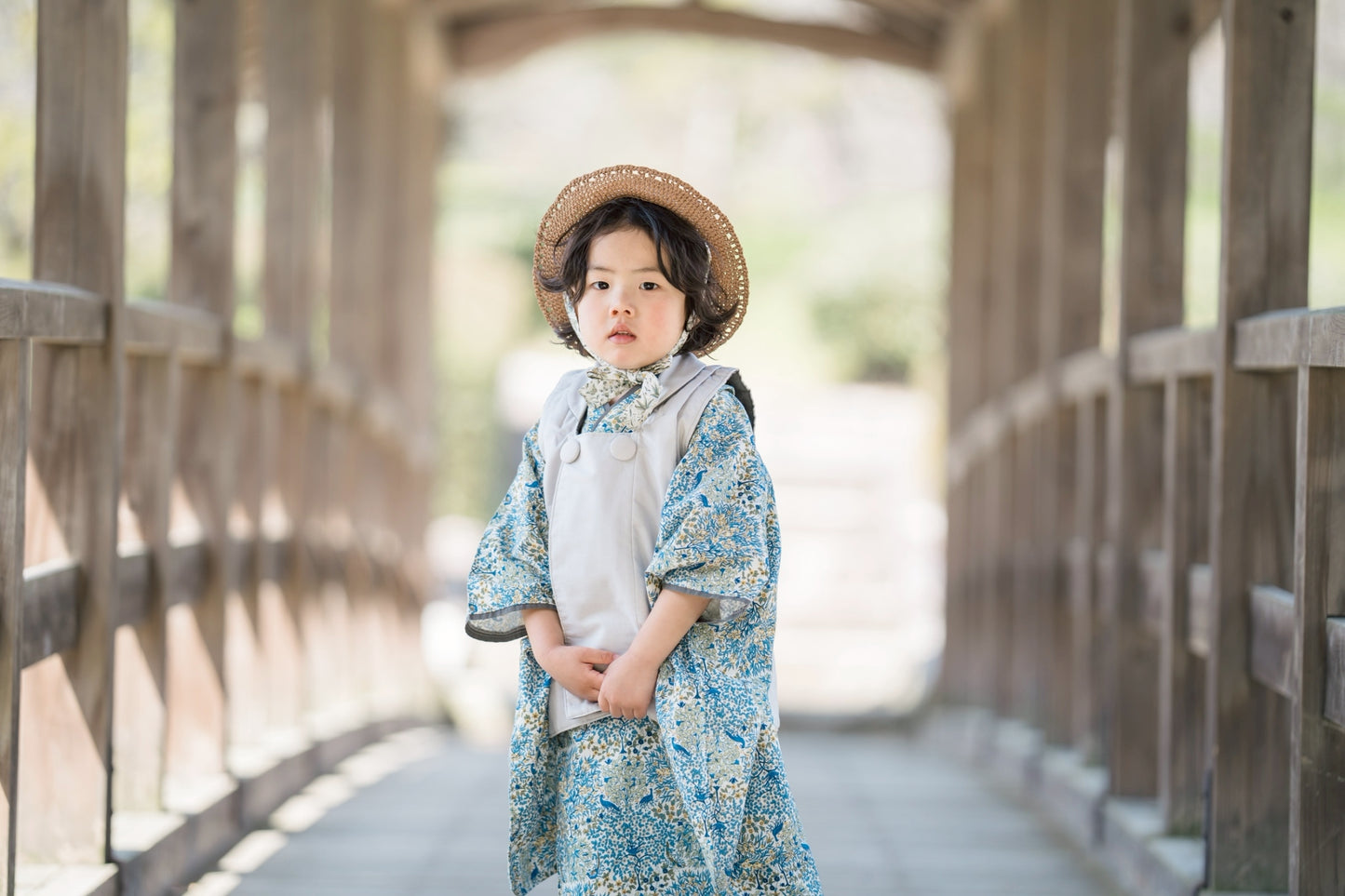 3歳 男の子 レンタル着物「10泊11日」753(Blueリバティ)