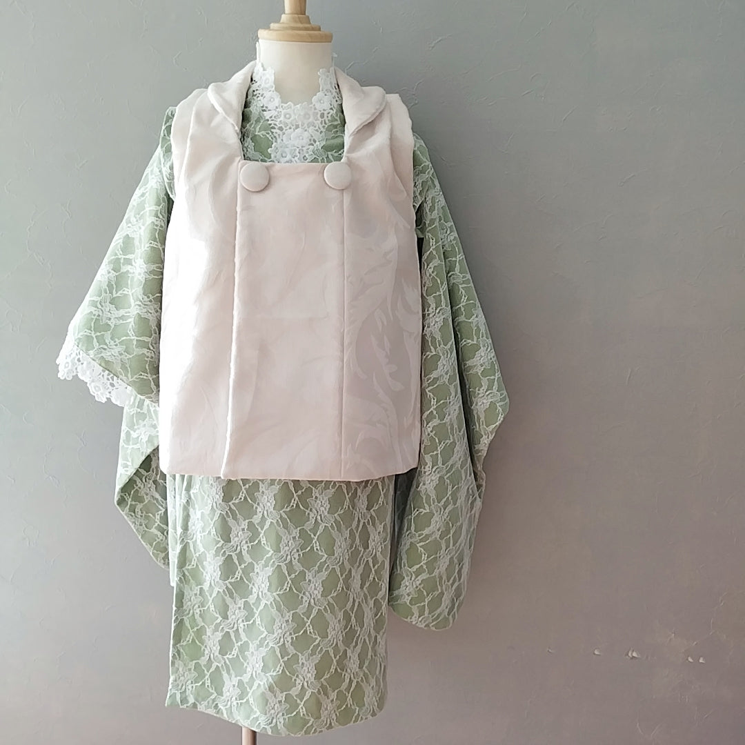 3歳 男の子 レンタル着物「10泊11日」753(Whiteレース)