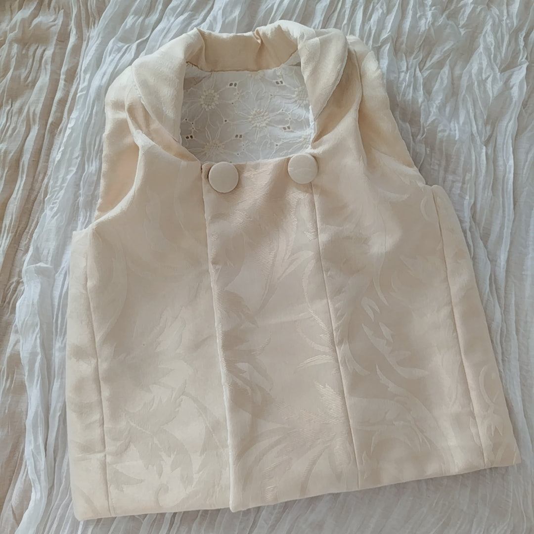 3歳 男の子 レンタル着物「10泊11日」753(Whiteレース)