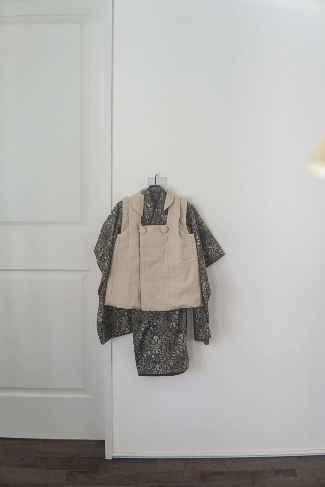 (erika様専用) 3歳 5歳 男の子 レンタル着物「10泊11日」753 リバーシブル被布(Brownモリス)