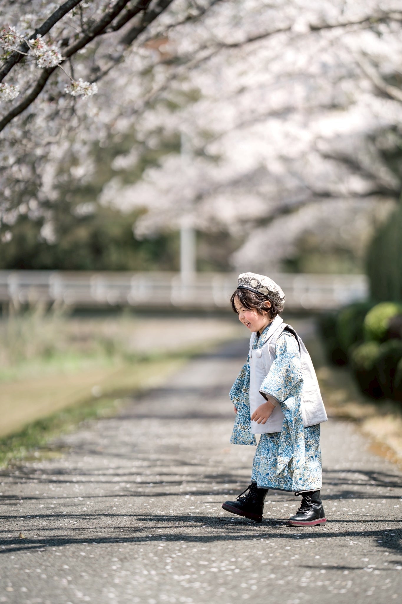 3歳 男の子 レンタル着物「10泊11日」753(Blueリバティ)