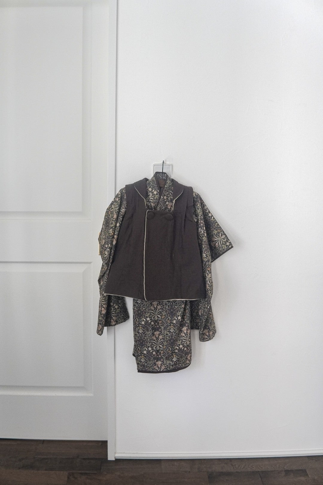 (erika様専用) 3歳 5歳 男の子 レンタル着物「10泊11日」753 リバーシブル被布(Brownモリス)