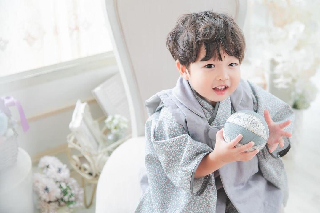 3歳 男の子 レンタル着物「10泊11日」753(Greyリバティ)