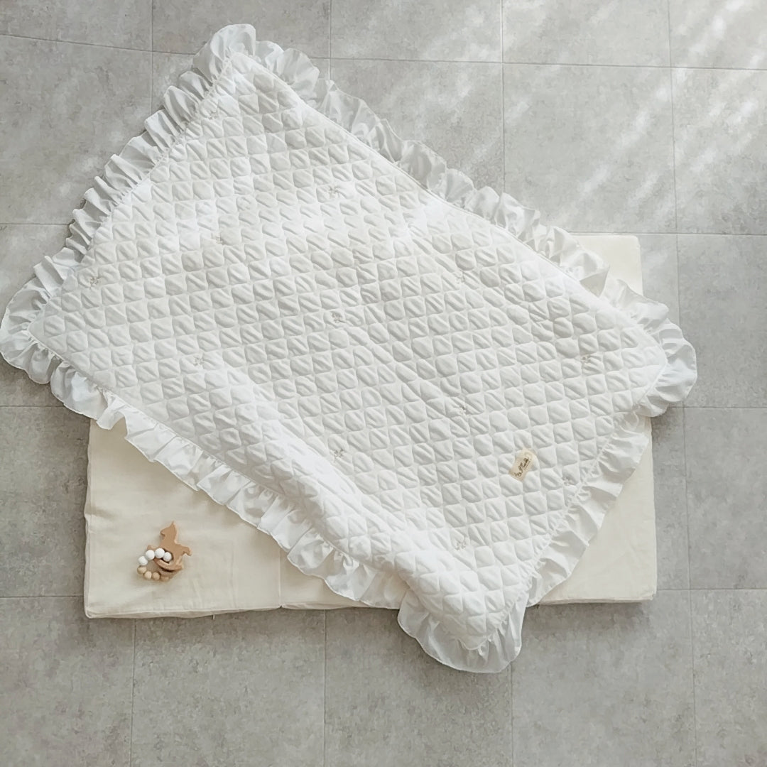 天然素材 キルトガーゼ ベビー布団 折りたたみ コンパクト 出産 里帰り 持ち運び ピクニック 保育園(布団単品)