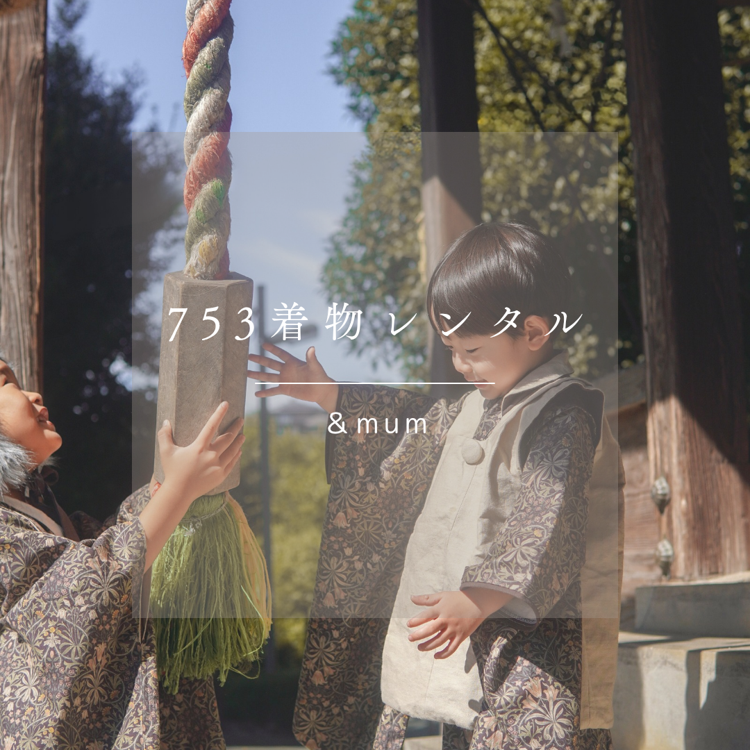 (erika様専用) 3歳 5歳 男の子 レンタル着物「10泊11日」753 リバーシブル被布(Brownモリス)