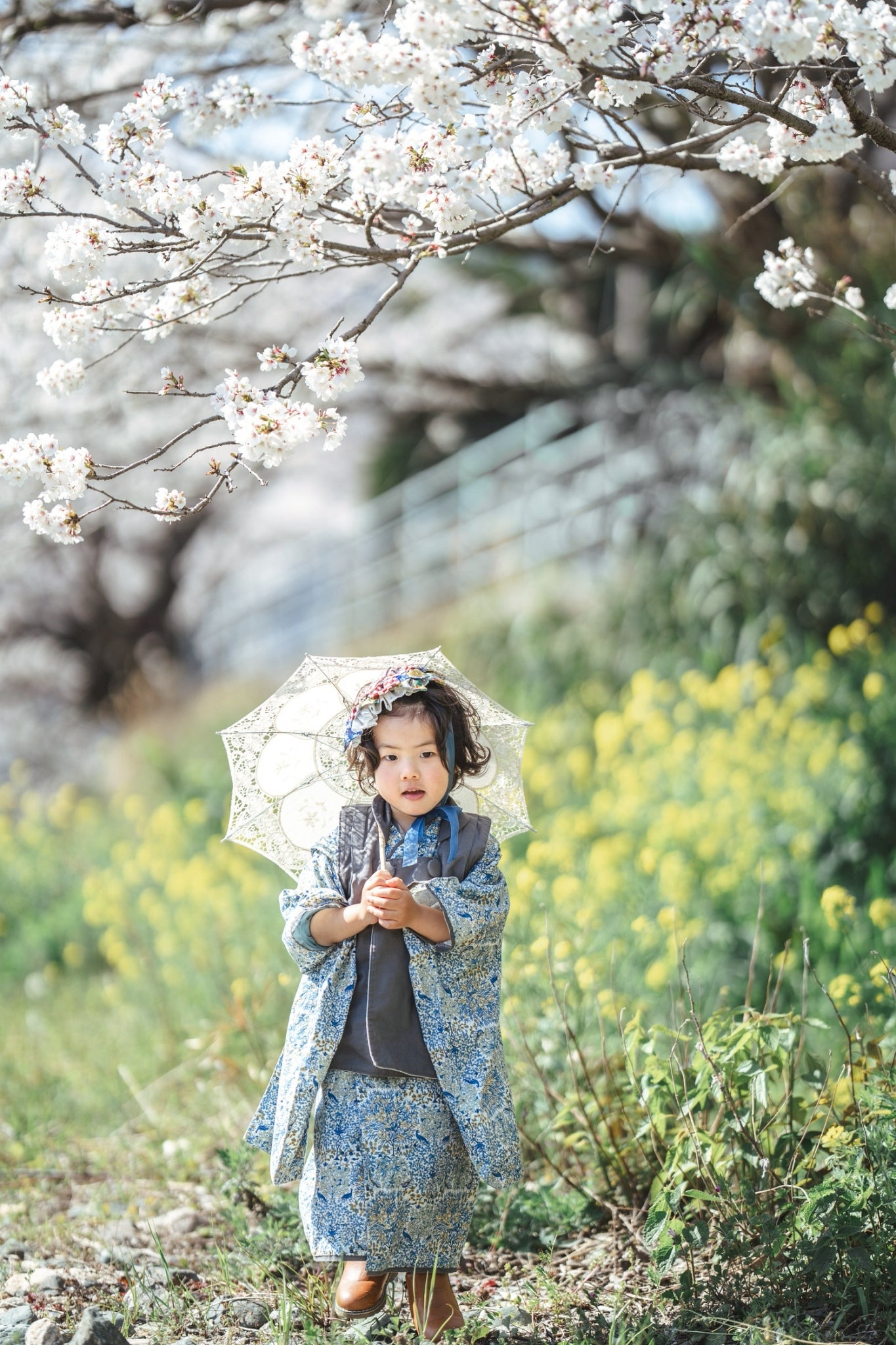 3歳 男の子 レンタル着物「10泊11日」753(Blueリバティ)