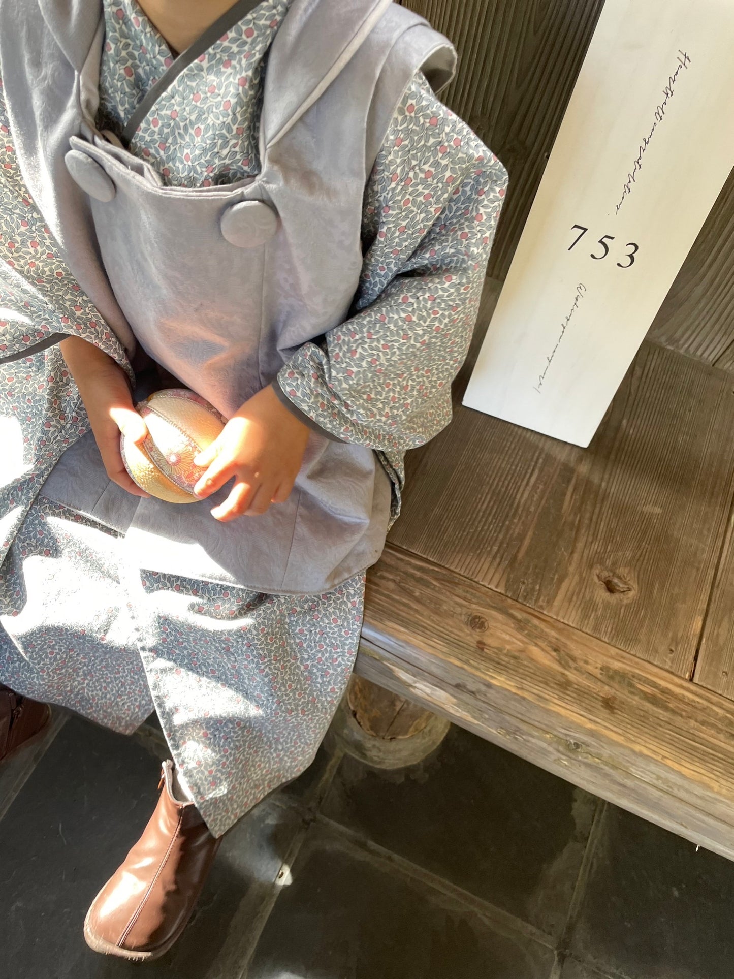 3歳 男の子 レンタル着物「10泊11日」753(Greyリバティ)