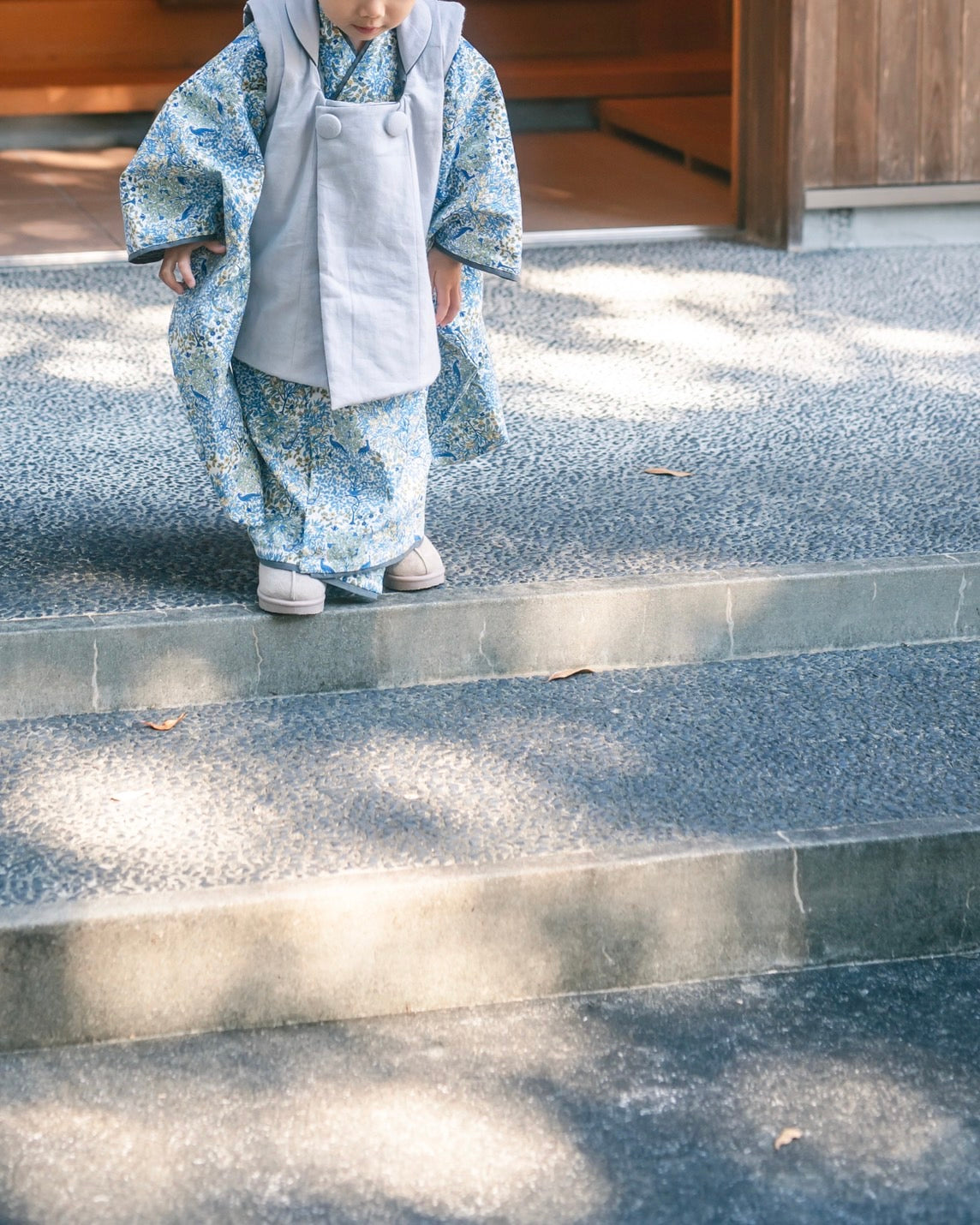 3歳 男の子 レンタル着物「10泊11日」753(Blueリバティ)