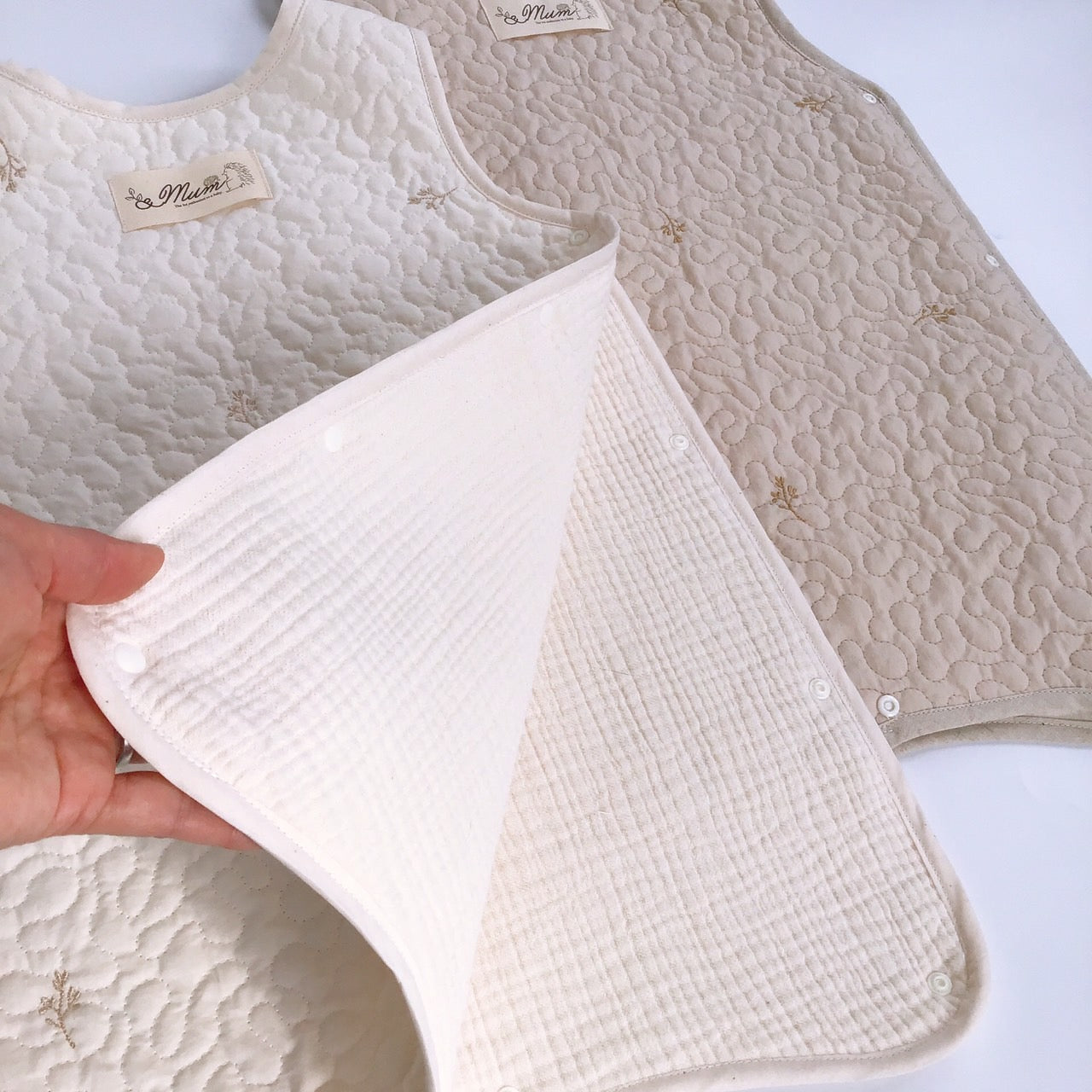 出産祝い 名入れ イブル ベビースリーパー  6重ガーゼ ベスト型  綿100% 日本製