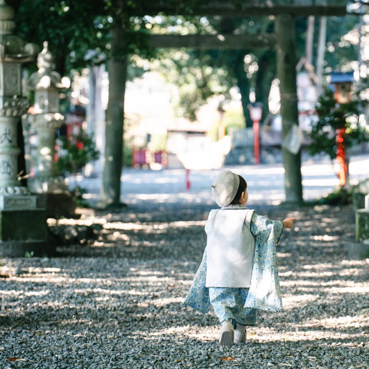 3歳 男の子 レンタル着物「10泊11日」753(Blueリバティ)