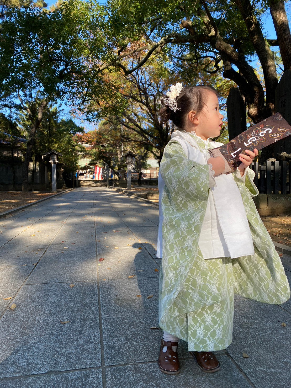 お花レース 七五三着物&リバーシブル被布 3歳 女の子 キッズ 子供用753