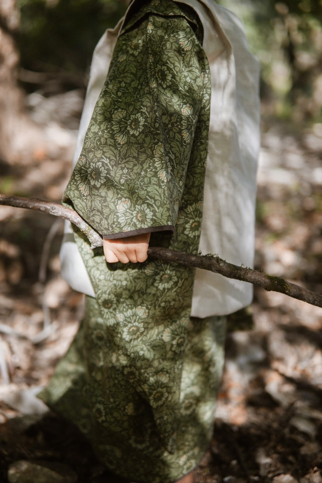 3歳 男の子 レンタル着物「10泊11日」753 リバーシブル被布(Greenモリス)