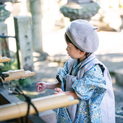 3歳 男の子 レンタル着物「10泊11日」753（Blueリバティ）