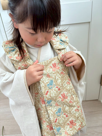 3歳 女の子 レンタル着物「10泊11日」753 リバーシブル被布（シフォン）