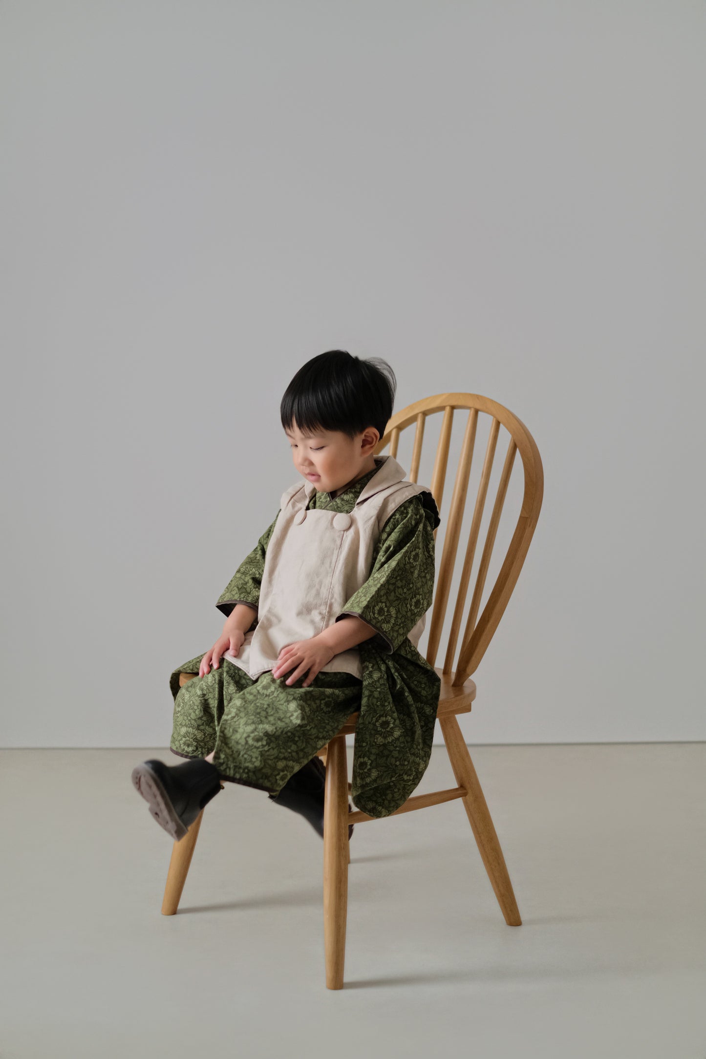 3歳 男の子 レンタル着物「10泊11日」753 リバーシブル被布（Greenモリス）