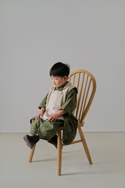 3歳 男の子 レンタル着物「10泊11日」753 リバーシブル被布（Greenモリス）