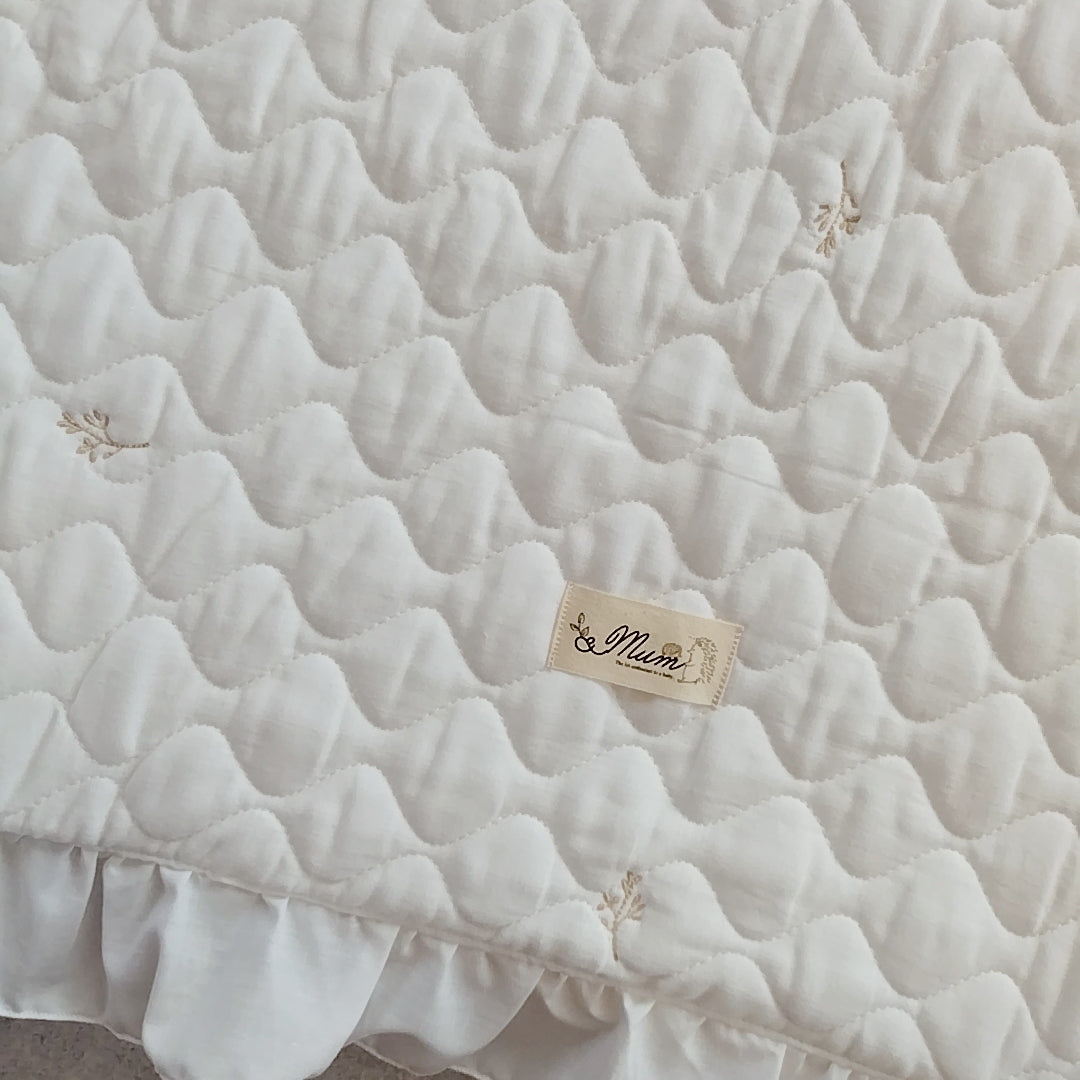 天然素材 キルトガーゼ ベビー布団 折りたたみ コンパクト 出産 里帰り 持ち運び ピクニック 保育園(布団単品)