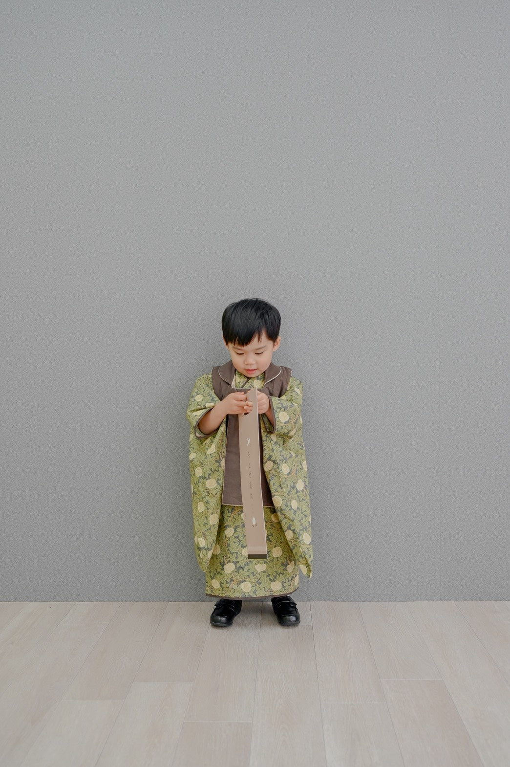 3歳 男の子 レンタル着物「10泊11日」753 リバーシブル被布（Roseモリス）