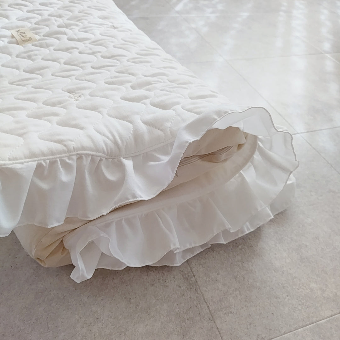 天然素材 キルトガーゼ ベビー布団 折りたたみ コンパクト 出産 里帰り 持ち運び ピクニック 保育園(布団単品)